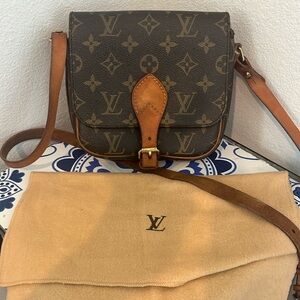 Authentic Vintage Louis Vuitton Cartouchiere mini Shoulder Bag M51252 KK33321